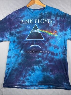 Pink Floyd The Dark Side of the Moon Galaxy Tie-Dye T-Shirt 2012 Size Large